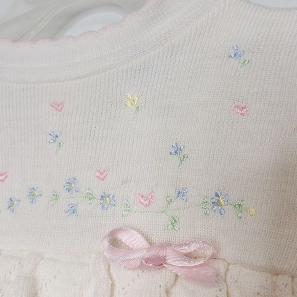 Vintage Baby Kisses Knit Romper Size 3/6 Months - Picture 10 of 15